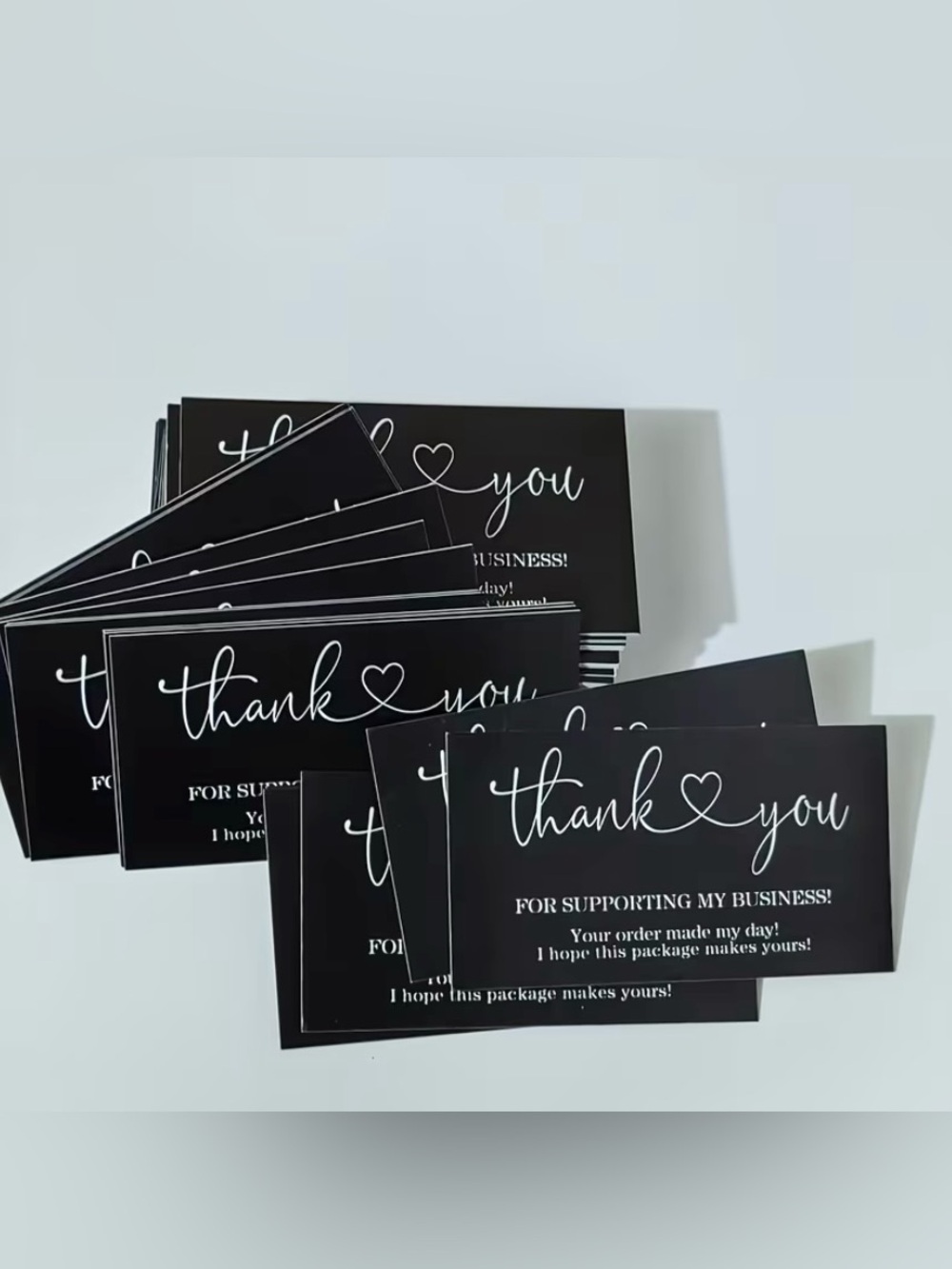 25 count - black thank you cards - Picture 1 of 1